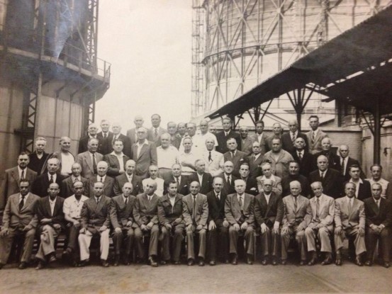 Operai del gas a Ostiense negli anni 30