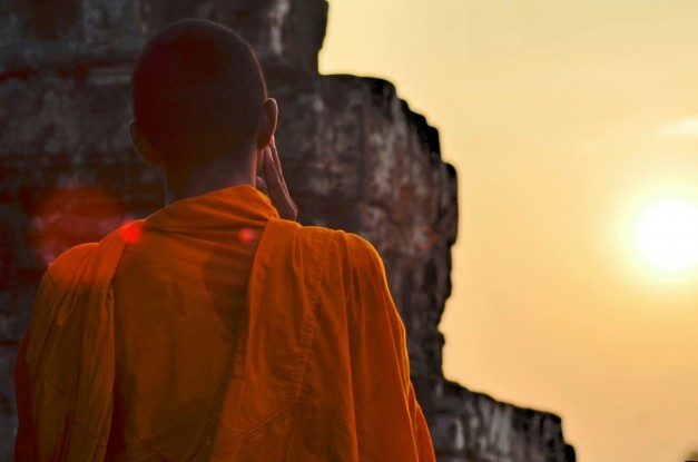 La solitudine del Monaco buddista