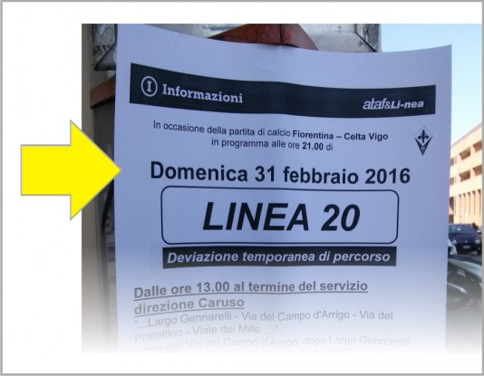 Firenze: rottamato il calendario