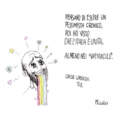 L’Italia unita nei ‘vaffanculo’ [VIGNETTA]