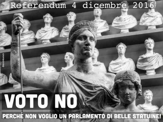 NO a belle statuine in parlamento. #PerchéNo