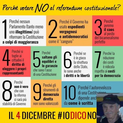 Un NO per non distruggere la Costituzione #PerchéNo
