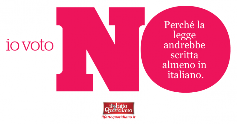 Diteci #PerchéNo (-60 giorni al referendum)