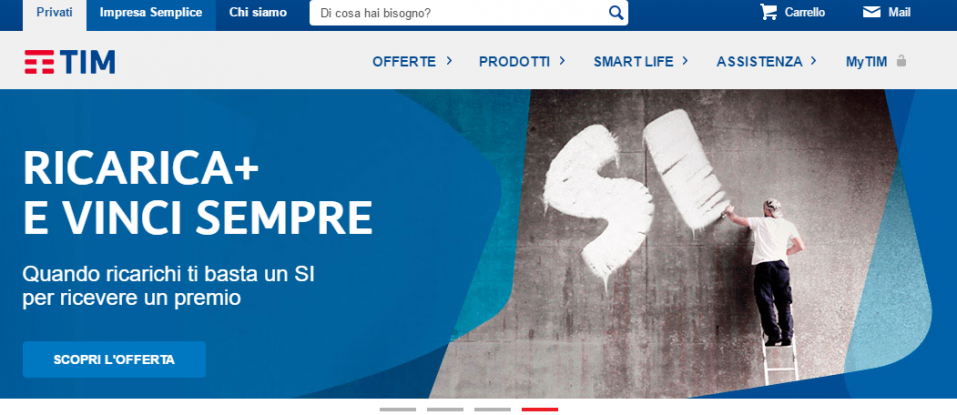 Referendum, messaggio (poco) subliminale sul sito della Tim