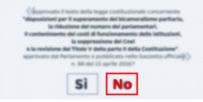 No, questioni di trasparenze