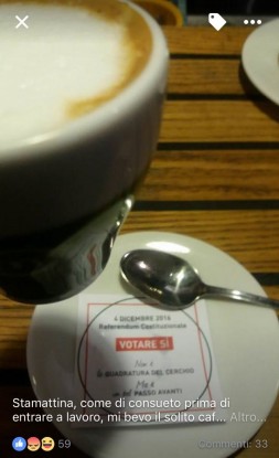 Referendum, il caffè per il Sì “Clienti in rivolta”