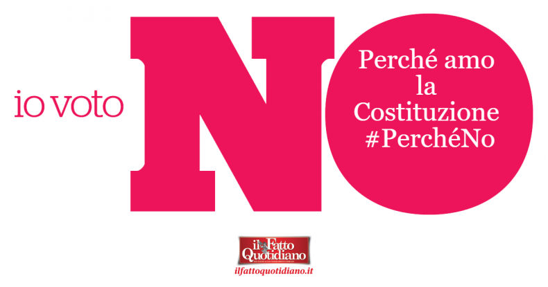 Referendum: 6 giorni al voto “Voto No perché Sì è la parola preferita dai servi”