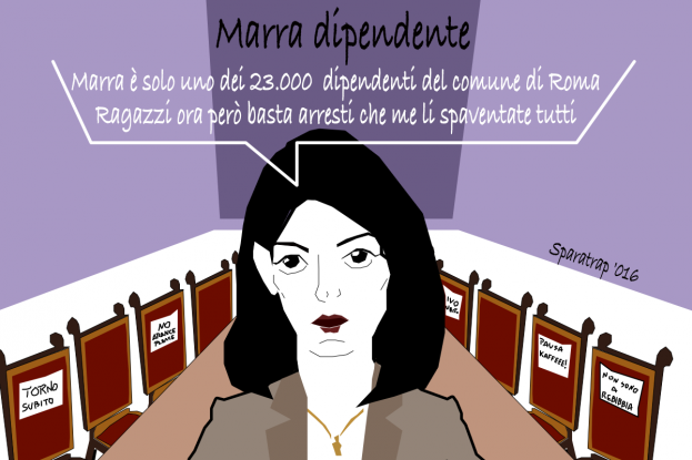 Raggi: Marra dipendente [LA VIGNETTA]