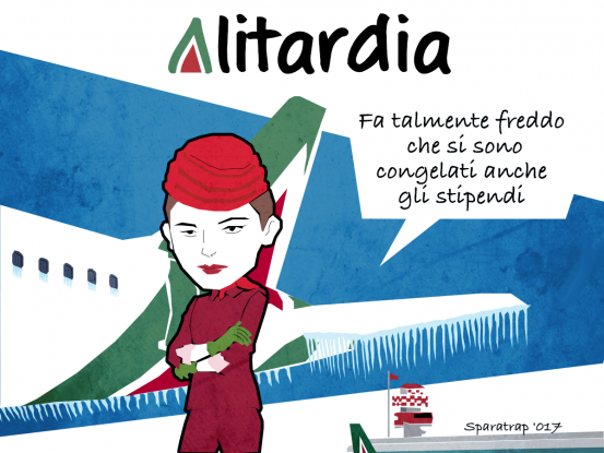 L’effetto del freddo su Alitalia [FOTOMONTAGGIO DA RIDERE]