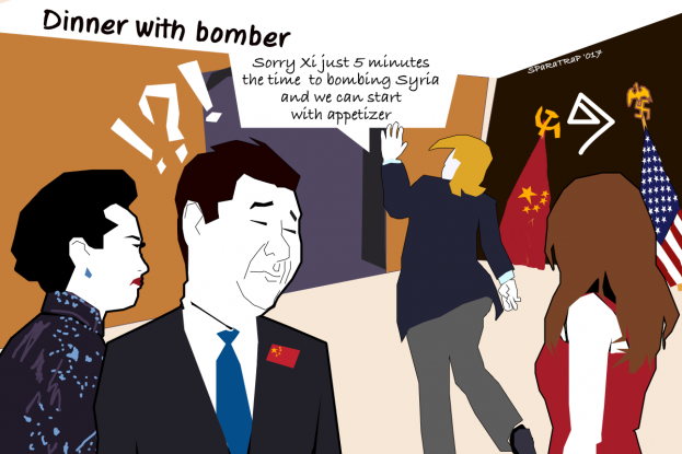 Trump, apericena col botto [VIGNETTA]