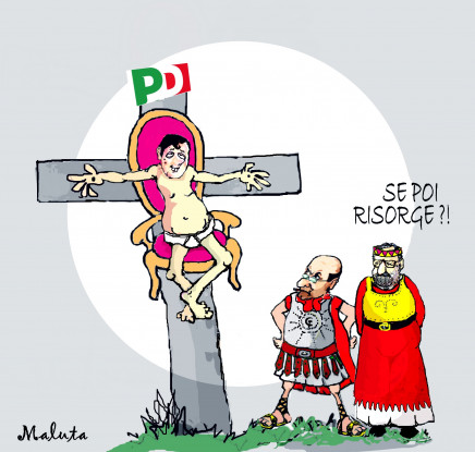 Primarie Pd, la fine di Renzi [VIGNETTA DA RIDERE]