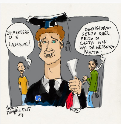 Mark Zuckerberg e la laurea [VIGNETTA]
