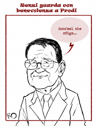 Prodi: qualcosa preoccupa il saggio Professore [VIGNETTA]