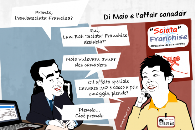 Di Maio e l’affair canadair [VIGNETTA]