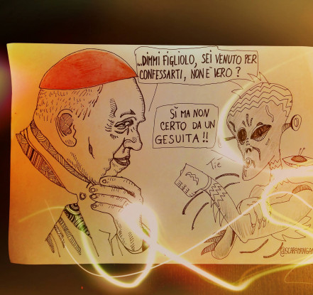 Le aperture di Papa Francesco agli alieni  [LA VIGNETTA]