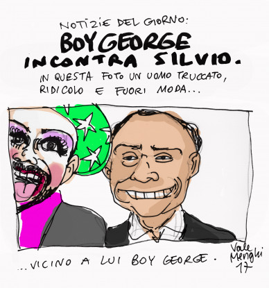 Cosa succede quando Boy George incontra Silvio [SELFIE-VIGNETTA]