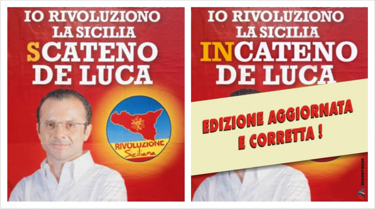 Manifesti elettorali da ridere: ‘Scateno De Luca’ [FOTO]