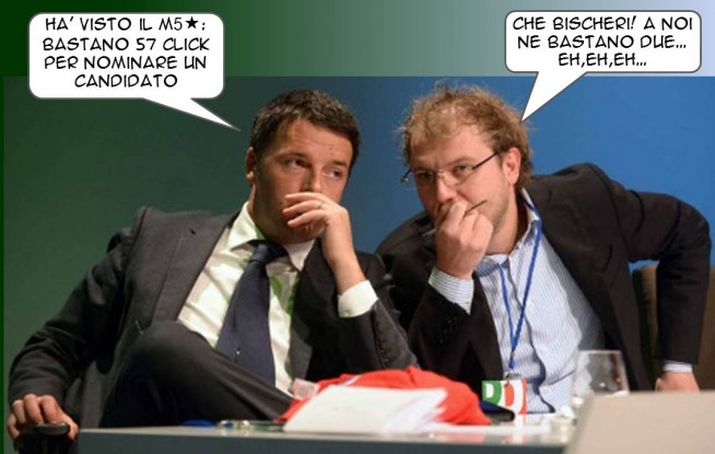 Democrazia per direttissima [Vignetta]