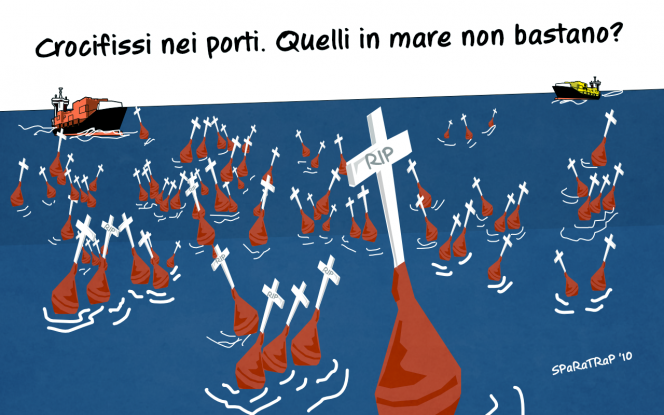 Crocifissi di terra e di mare [Vignetta]