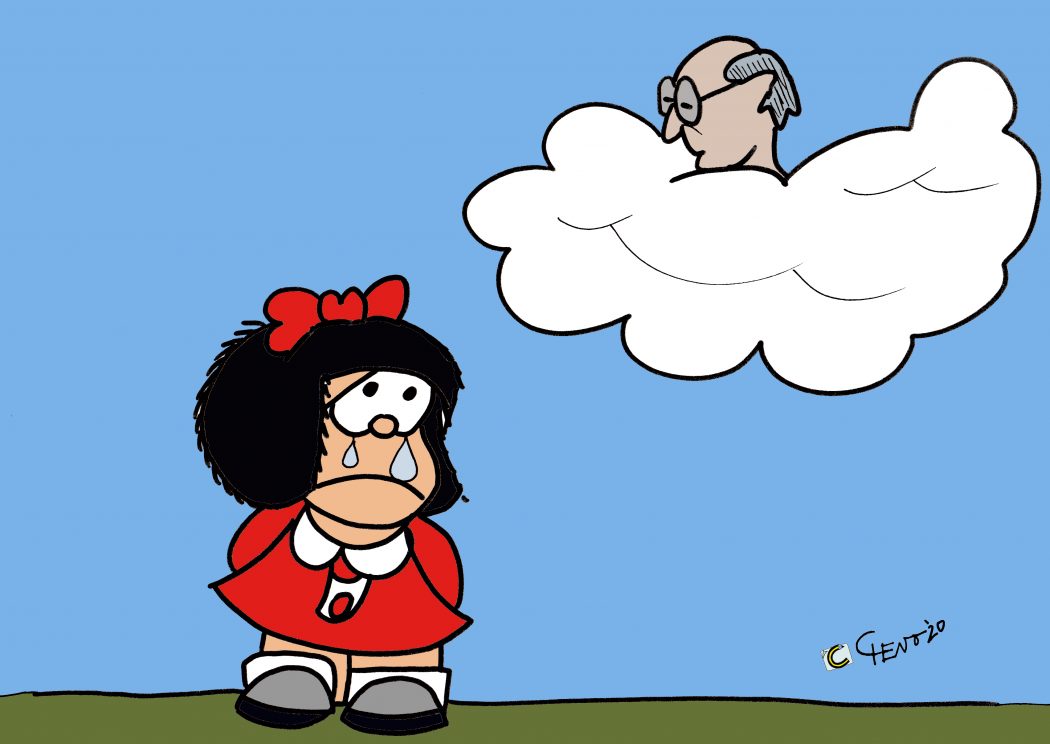 Addio Quino Mafalda Piange La Morte Del Suo Creatore Vignetta Fatto Da Voi