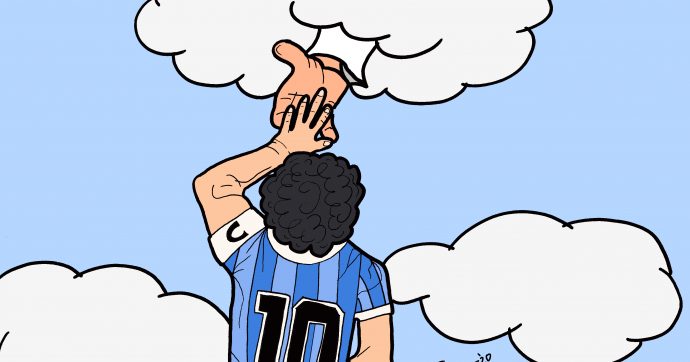Maradona in cielo: la Mano de Dios