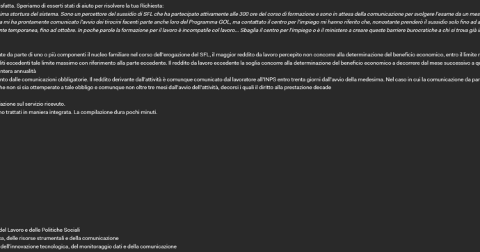 Supporto Formazione e Lavoro ideato dal Governo Meloni: la mia esperienza (parte seconda)